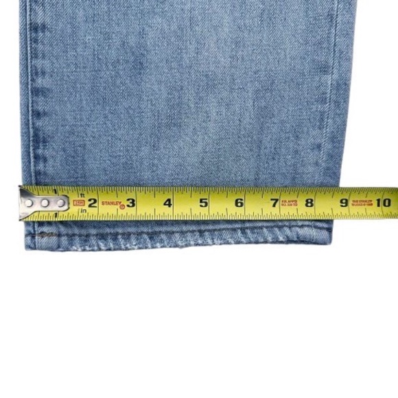 Pistola High Rise Distressed Boyfriend Jeans, Relaxed Straight Wide Leg, Blue - Picture 6 of 8